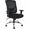 Lorell High-capacity Mesh High-back Task Chair - Fabric Seat - Mid Back - 5-star Base - Black - 1 Each