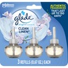 Glade Plug-In Warmers Linen Air Refill - 2 fl oz (0.1 quart) - Linen - 50 Day - 3 / Pack - Long Lasting