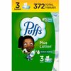 Puffs Plus Lotion Facial Tissue - 2 Ply8.40" - White - 124 Per Box - 3 / Pack