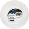 Classicware 10-1/4" Heavyweight Plates - Picnic, Party - Disposable - 10.3" Diameter - White - Plastic Body - 12 / Pack