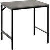 Safco Simple Study Desk - Neowalnut Rectangle, Laminated Top - Black Powder Coat Four Leg Base - 4 Legs - 30.50" Table Top Width x 23.50" Table Top De