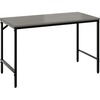 Safco Simple Study Desk - Neowalnut Rectangle, Laminated Top - Black Powder Coat Four Leg Base - 4 Legs - 45.50" Table Top Width x 23.50" Table Top De