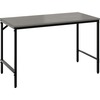 Safco Simple Study Desk - For - Table TopSterling Ash Rectangle, Laminated Top - Black Powder Coat Four Leg Base - 4 Legs x 45.50" Table Top Width x 2