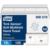 Tork Xpress Soft Multifold Hand Towel, White, Premium, H2, 3-Panel, High Performance, Absorbent, 2-Ply, 16 X 135 Sheets - MB579 - Tork Xpress Soft Mul