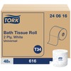 Tork Universal Bath Tissue Roll - 2 Ply - 3.75" x 205.33 ft - 616 Sheets/Roll - 5" Roll Diameter - White - Fiber - Embossed, Soft, Absorbent - For Bat