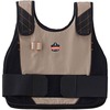 Chill-Its 6225 Premium Cooling Vest - Recommended for: Indoor, Outdoor - Small/Medium Size - Hook & Loop Closure - Cotton, Fabric, Modacrylic - Khaki 