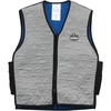 Chill-Its 6665 Evaporative Cooling Vest - Medium Size - Polyester, Fabric, Nylon, Mesh - Black, Gray - Water Repellent, Pocket, Comfortable, Durable, 