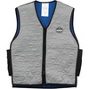 Chill-Its 6665 Evaporative Cooling Vest - Large Size - Polyester, Fabric, Nylon, Mesh - Black, Gray - Water Repellent, Pocket, Comfortable, Durable, V