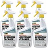 CLR Pro Industrial-Strength Restroom Daily Cleaner - 32 fl oz (1 quart) - 6 / Carton - Streak-free, Ammonia-free, Phosphate-free, Alcohol-free, Non-co