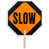 Tatco STOP / SLOW 2-sided Handheld Sign - 1 Each - STOP/SLOW Print/Message - 0.2" Width x 18" Height - Double Sided - Weather Proof, Long Lasting, Com
