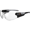 Skullerz SAGA Clear Lens Matte Frameless Safety Glasses / Sunglasses - Eye Protection - Matte Black - Clear Lens - Anti-fog, Lightweight, Rimless, Imp