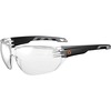 Skullerz VALI Clear Lens Matte Frameless Safety Glasses / Sunglasses - Eye Protection - Matte Black - Clear Lens - Anti-fog, Anti-scratch, UV Resistan