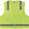 GloWear 8249Z Type R Class 2 Economy Surveyors Vest - Recommended for: Construction, Baggage Handling - Large/Extra Large Size - Zipper Closure - Poly