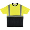 GloWear 8289BK Type R Class 2 Front T-Shirt - Extra Large (XL) Size - Polyester - Lime, Black
