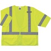 GloWear 8320Z Type R Class 3 Standard Vest - Small/Medium Size - Zipper Closure - Polyester Mesh - Lime - Pocket, Mic Tab, Reflective - 1 Each
