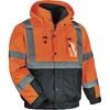 GloWear 8381 Hi-Vis 4-in-1 Bomber Jacket Type R Class 3 - Recommended for: Accessories, Baggage Handling, Transportation, Snowmobiling, Hiking - Small