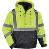 GloWear 8381 Hi-Vis 4-in-1 Bomber Jacket Type R Class 3 - Recommended for: Accessories, Baggage Handling, Transportation, Snowmobiling, Hiking - 4-Xtr