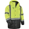 GloWear 8384 Type R Class 3 Hi-Vis Quilted Thermal Parka - Recommended for: Accessories, Construction, Baggage Handling - Large Size - Velcro Strap - 