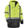 GloWear 8384 Type R Class 3 Hi-Vis Quilted Thermal Parka - Recommended for: Accessories, Construction, Baggage Handling - Extra Large Size - Velcro St
