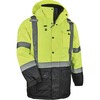 GloWear 8384 Type R Class 3 Hi-Vis Quilted Thermal Parka - Recommended for: Accessories, Construction, Baggage Handling - 5-Xtra Large Size - Velcro S