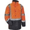 GloWear 8384 Type R Class 3 Hi-Vis Quilted Thermal Parka - Recommended for: Accessories, Construction, Baggage Handling - Small Size - Velcro Strap - 