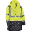 GloWear 8386 Type R Class 3 Outer Shell Jacket - Large Size - Rain, Dirt Protection - Zipper Closure - Polyurethane, Polyester Mesh, 300D Oxford Polye