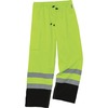 GloWear 8915BK Class E Bottom Rain Pants - For Rain Protection - Large (L) Size - Lime - 300D Oxford Polyester, Polyurethane, Polyester Mesh