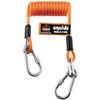 Squids 3130M Coiled Cable Lanyard - 5lb - 6 / Carton - 5 lb Load Capacity - Standard - Carabiner Attachment - 11" Height x 2" Width x 48" Length - Ora