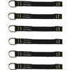 Squids 3700 Web Tool Tether Attachment - D-Ring Tool Tails - 2lbs (6-Pack) - 0.3" Width x 9.5" Height x 4" Length - 6 Pack - Black