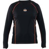 N-Ferno 6435 Thermal Base Layer Long Sleeve Shirt - Large Size - Fabric - Black