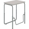 Safco AlphaBetter 2.0 Height - Adjustable Student Desk with Pendulum Bar 22"-30" - Gray Nebula Rectangle Top - 200 lb Capacity - Adjustable Height - 2