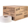 Genuine Joe 1-ply Jumbo Roll Bath Tissue - 1 Ply - 3.63" x 1200 ft - 8.88" Roll Diameter - White - Fiber - 12 / Carton