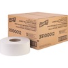 Genuine Joe Jumbo Jr Dispenser Bath Tissue Roll - 2 Ply - 3.50" x 1000 ft - 8.88" Roll Diameter - White - Fiber - 12 / Carton