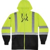 GloWear Zip-Up Hi-Vis Hooded Sweatshirt - Recommended for: Construction, Biking, Snowmobiling, Outdoor, Ice Fishing, Traffic - 2-Xtra Large Size - Dir