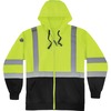GloWear Zip-Up Hi-Vis Hooded Sweatshirt - Recommended for: Construction, Biking, Snowmobiling, Outdoor, Ice Fishing, Traffic - 4-Xtra Large Size - Dir