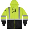 GloWear Zip-Up Hi-Vis Hooded Sweatshirt - Recommended for: Construction, Biking, Snowmobiling, Outdoor, Ice Fishing, Traffic - 5-Xtra Large Size - Dir