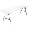 Cosco Fold-in-Half Blow Molded Table - Rectangle Top - Four Leg Base - 4 Legs - 300 lb Capacity x 30" Table Top Width x 96" Table Top Depth - 29.25" H