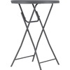 Dorel Zown Commercial Cocktail Folding Table - Round Top - Four Leg Base - 4 Legs - 350 lb Capacity x 32" Table Top Diameter - 43.62" Height - Gray - 