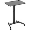 Kantek Adjustable Height Mobile Sit Stand Desk - Adjustable Height - 22" Table Top Length x 31.50" Table Top Width - 49" HeightAssembly Required - Bla