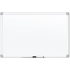 U Brands White Aluminum Framed Magnetic Porcelain Steel Board, 48" X 36" - 48" (4 ft) Width x 36" (3 ft) Height - White Porcelain Steel Surface - Whit