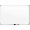 U Brands White Aluminum Framed Magnetic Porcelain Steel Board, 72" X 47" - 72" (6 ft) Width x 47" (4 ft) Height - White Porcelain Steel Surface - Whit
