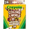 Crayola Colors Of The World Marker - Broad Marker Point - Conical Marker Point Style - Deepest Almond, Medium Golden, Light Rose - 24 / Pack