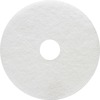 Genuine Joe Floor Cleaner Pad - 5/Carton - Round x 16" Diameter - Scrubbing, Cleaning - 350 rpm to 800 rpm Speed Supported - Resilient, Flexible - Whi