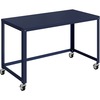 Lorell Mobile Desk - Rectangle Top - 48" Table Top Length x 24" Table Top Width - 30" Height - Assembly Required - Navy - Steel