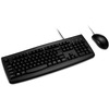 Kensington Pro Fit Washable Wired Desktop Set - USB Cable Keyboard - 104 Key - USB Cable Mouse - Optical - 1600 dpi - 3 Button - Rugged - Scroll Wheel