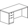 Lorell Prominence 2.0 Left-Pedestal Desk - 60" x 30"29" , 1" Top, 0.1" Edge - 3 x File, Box Drawer(s) - Single Pedestal on Left Side - Band Edge - Mat