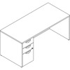 Lorell Prominence 2.0 Left-Pedestal Desk - 66" x 30"29" , 1" Top, 0.1" Edge - 3 x File, Box Drawer(s) - Single Pedestal on Left Side - Band Edge - Mat