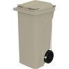Safco 32 Gallon Plastic Step-On Receptacle - 32 gal Capacity - Foot Pedal, Lightweight, Easy to Clean, Handle, Wheels, Mobility - 37" Height x 21.3" W