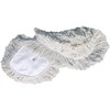 Genuine Joe Dust Mop Head Refill - 72" Width x 5" Depth - Yarn, Cotton, Synthetic - White - 1Each