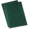 Genuine Joe Heavy-duty Scouring Pad - 3.5" Width x 3.5" Depth - 15/Carton - Polyester Blend - Green